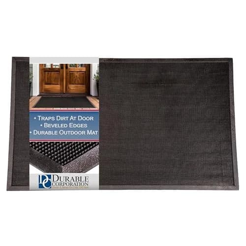 Durable Corporation Heavy Duty Rubber Fingertip Outdoor Entrance Mat 36" x 72" | Dirt & Moisture Removal thumbnail 1