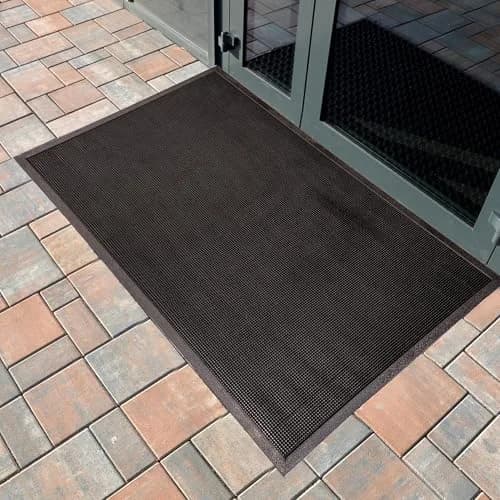 Durable Corporation Heavy Duty Rubber Fingertip Outdoor Entrance Mat 36" x 72" | Dirt & Moisture Removal thumbnail 2