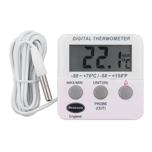 Brannan Refrigerator Thermometer Digital - Fridge & Freezer Alarm | Max Min, Alarm & Accurate thumbnail 1