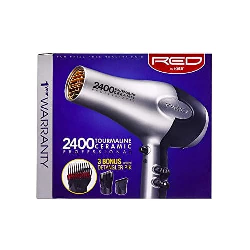 Red by Kiss Hair Dryer 2400W Tourmaline Ceramic | Salon-Quality Fast Drying thumbnail 2