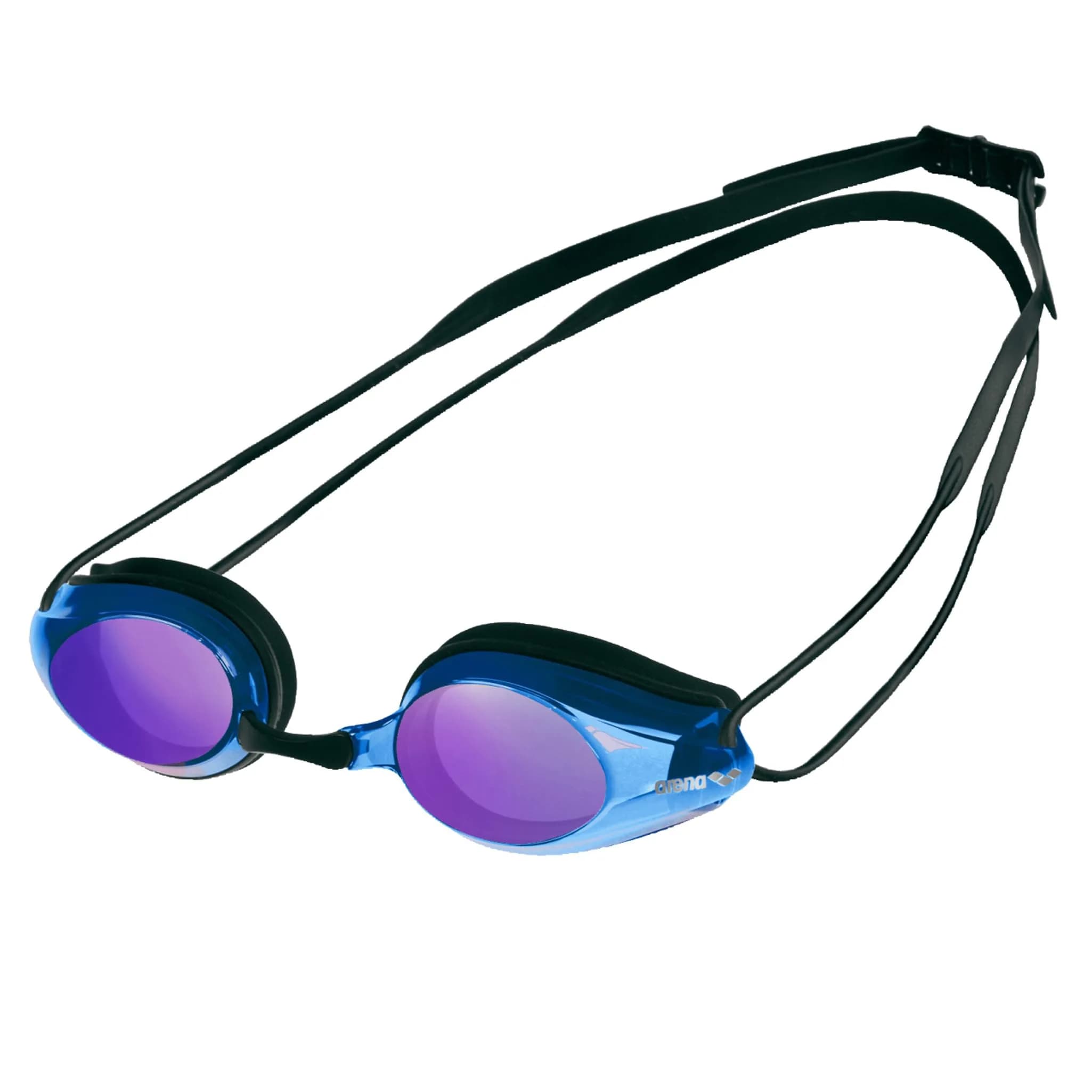 ARENA Tracks Adult Mirrored Racing Swim Goggles - Black/Blue Multi/Black - main product image
