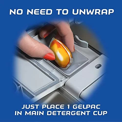 Finish Orange Scent Gelpacs Dishwasher Detergent Pods 84 Count | Fights Grease & Dried-On Food thumbnail 3