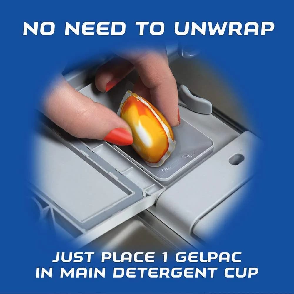 Finish Orange Scent Gelpacs Dishwasher Detergent Pods 84 Count | Fights Grease & Dried-On Food - view 3