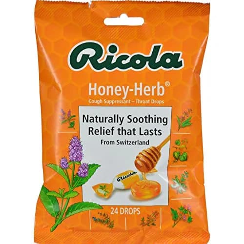 Ricola Natural Honey Herb Cough Drops 24 Drops (0.06 kg) | Soothes Sore Throats thumbnail 1