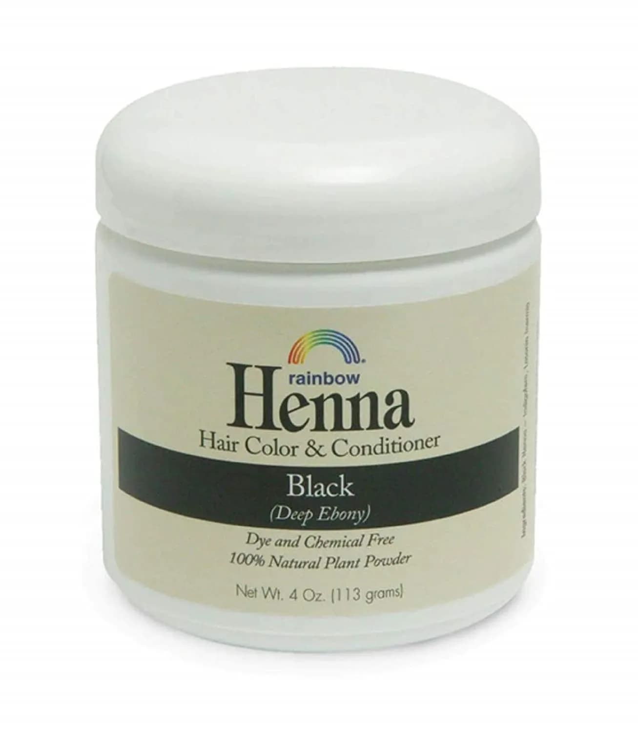 Rainbow Research Henna Hair Color and Conditioner, Persian Black Deep Ebony, 1814 g (16 Ounce) | 100% Botanical Hair Color — Deep Ebony Black