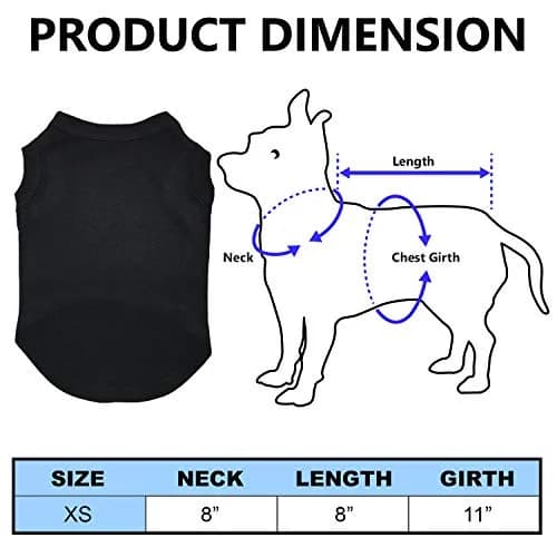 Mirage Pet Products Black Pet Apparel X-Small (18 inches length) | Sleeveless Dog Shirt for Everyday Wear thumbnail 2