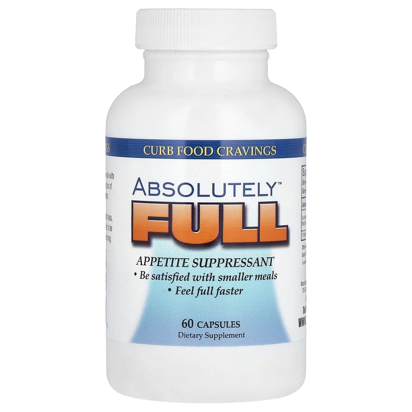 Absolute Nutrition Curb Food Cravings 60 Caps | Supports Appetite Control & Weight Loss — White