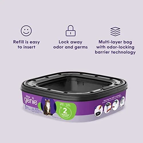 Litter Genie Standard Square Refill Bags, 14 ft Continuous Film | Odor-Locking Multi-Layer Film for Cat Litter Waste thumbnail 4