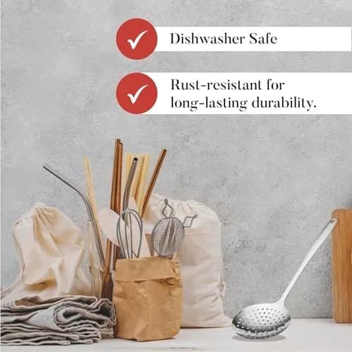 Farberware Stainless Steel Skimmer 14" | Rust-Resistant, Dishwasher Safe, Lifetime Warranty thumbnail 5