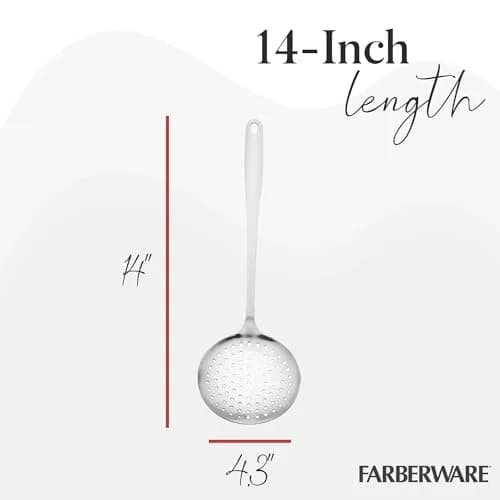 Farberware Stainless Steel Skimmer 14" | Rust-Resistant, Dishwasher Safe, Lifetime Warranty thumbnail 3