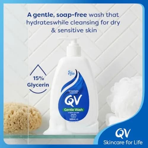 QV Gentle Wash 500ml (17 Fl Oz) | Soap-Free, pH-Balanced Cleanser for Sensitive Skin thumbnail 3