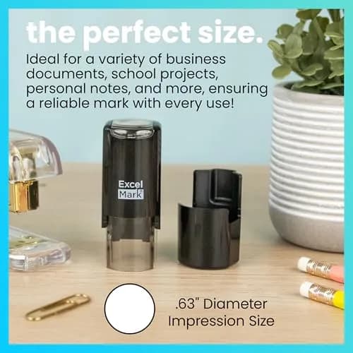ExcelMark Round Teacher Stamp - Thumbs UP (Solid) - RED Ink | Self-Inking Rubber Stamp for Teachers thumbnail 4