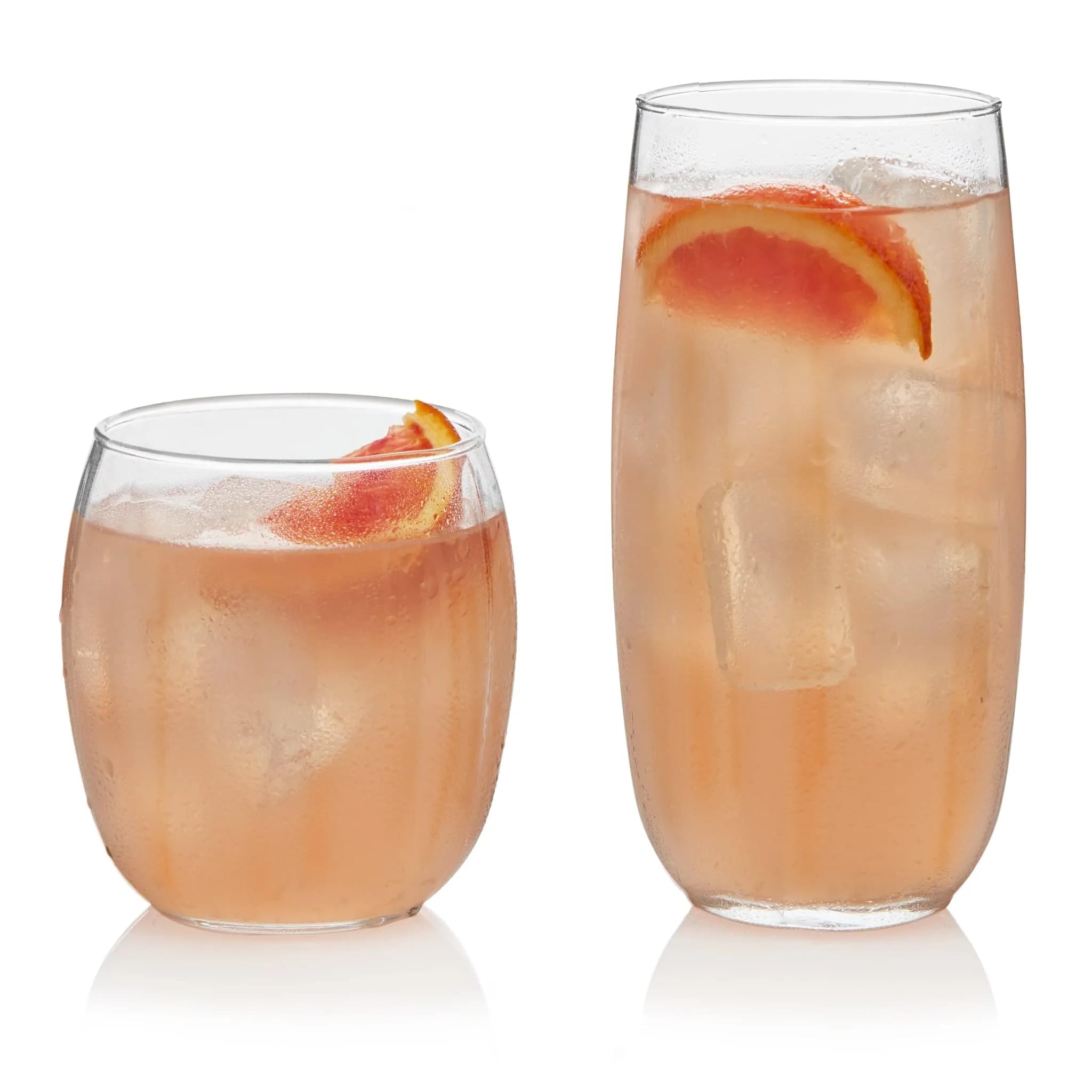 Libbey Samba Rocks and Tumbler Glass Cups Set of 16 | Versatile Dishwasher Safe Glassware
