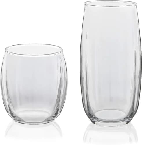 Libbey Samba Rocks and Tumbler Glass Cups Set of 16 | Versatile Dishwasher Safe Glassware thumbnail 8
