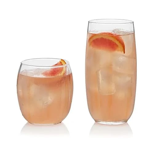 Libbey Samba Rocks and Tumbler Glass Cups Set of 16 | Versatile Dishwasher Safe Glassware thumbnail 9