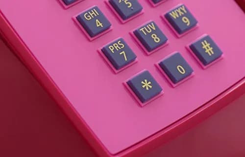 Opis Technology PushMeFon Cable Push Button Landline Phone, Violet Pink | Retro 1970s Design with Modern Compatibility thumbnail 4