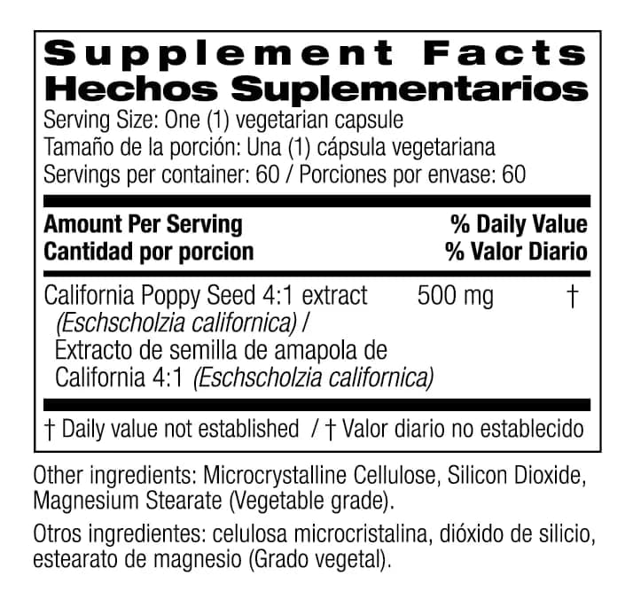 Bio Nutrition California Poppy Vegi-Caps 60 Count | Natural Relaxation & Sleep Support (100 words) thumbnail 7