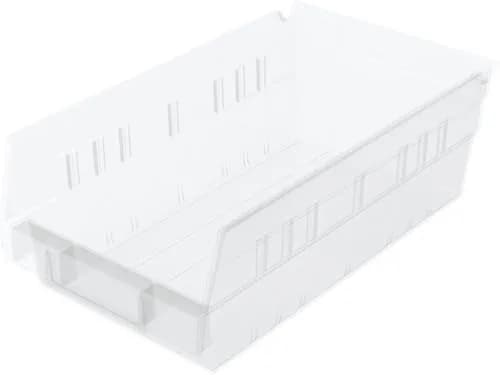 Akro-Mils Heavy Duty Plastic Shelf Bins 12"x 6.5"x 4" Clear 12-Pack | Industrial Grade Storage for Kitchen, Garage, Office thumbnail 1