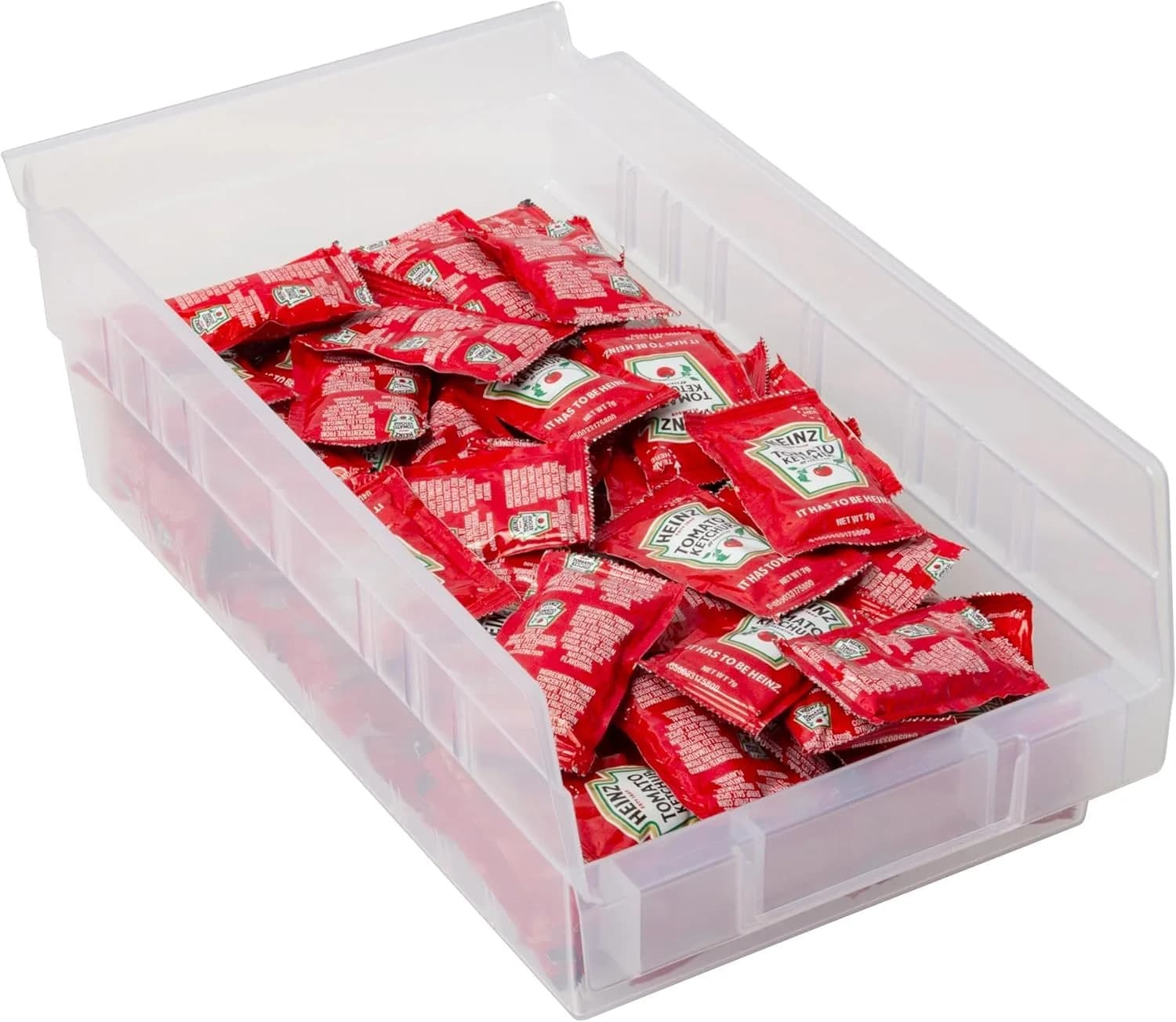 Akro-Mils Heavy Duty Plastic Shelf Bins 12"x 6.5"x 4" Clear 12-Pack | Industrial Grade Storage for Kitchen, Garage, Office - view 8