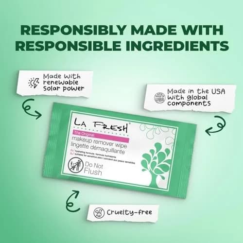 La Fresh Makeup Remover Wipes With Vitamin E, 50 Count | Gentle Cleansing for All Skin Types thumbnail 7