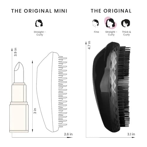 Tangle Teezer Original Detangler Brush for All Hair Types, Panther Black | Detangles Wet or Dry Hair thumbnail 7