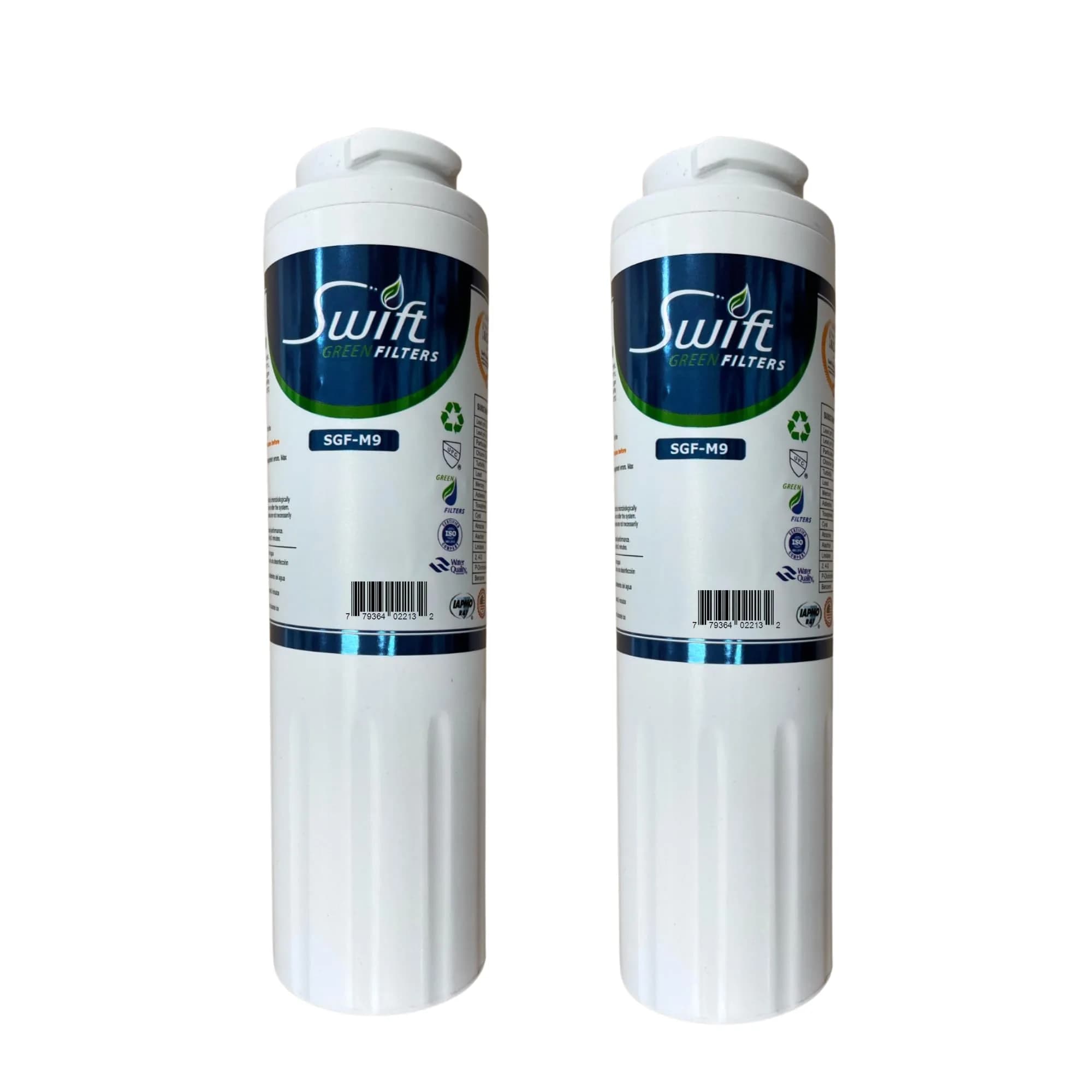 Swift Green Filters SGF-M9 Replacement Water Filter 2 Pack | NSF Certified, Made in USA — White