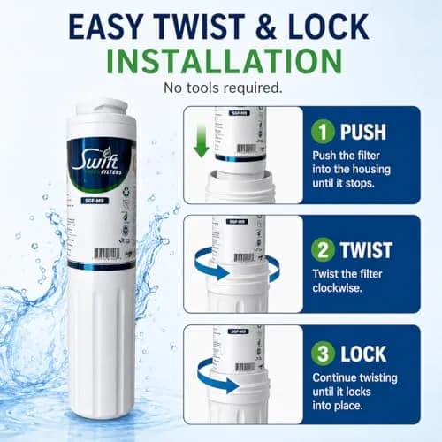 Swift Green Filters SGF-M9 Replacement Refrigerator Water Filter 3 Pack | NSF Certified, Eco-Friendly Coconut Shell Carbon, 2000-Gallon Capacity thumbnail 3