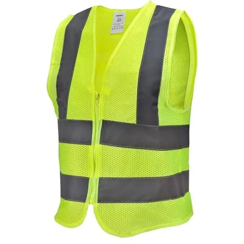 NEIKO High Visibility Safety Vest ANSI Class 2, No Pocket, Neon Yellow, XX-Large (2XL) | ANSI Class 2 Reflective Vest thumbnail 1