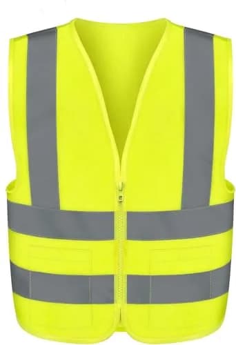 NEIKO High Visibility Safety Vest ANSI Class 2, 2 Pockets, Neon Yellow, XL | Breathable, ANSI Compliant thumbnail 1
