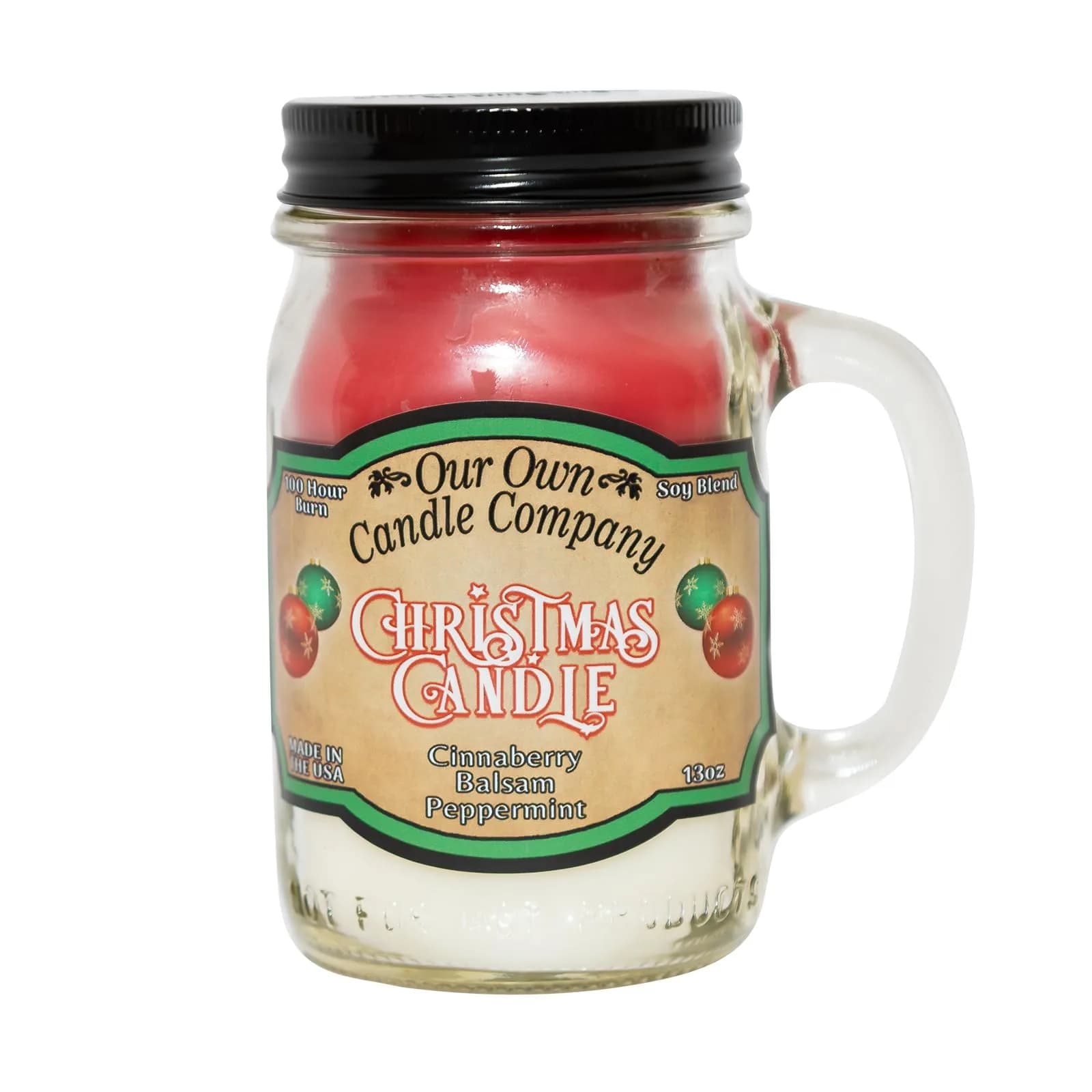 Our Own Candle Company Christmas Triple Scented Mason Jar Candle, 13 oz thumbnail 1