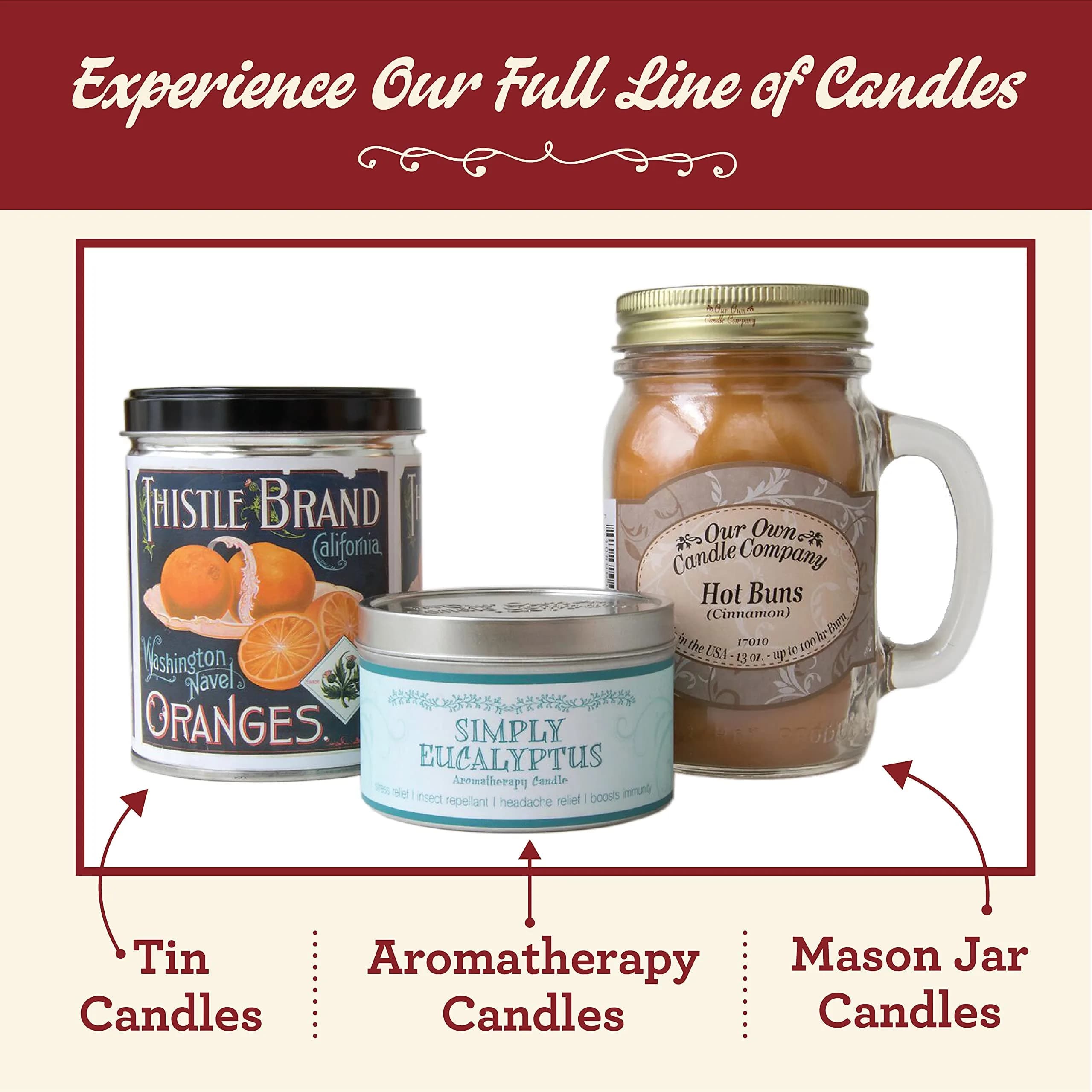 Our Own Candle Company Christmas Triple Scented Mason Jar Candle, 13 oz thumbnail 3