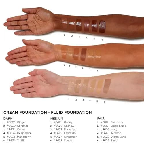Lord & Berry Cream Foundation Fluid Almond 50ml (1.7 Fl Oz) | Full Coverage Lightweight Liquid Foundation thumbnail 4