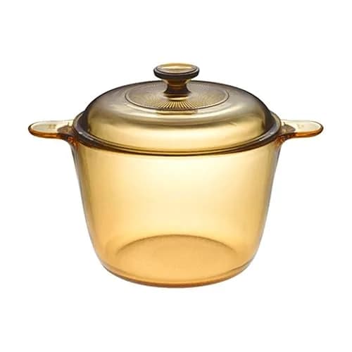 Visions 3.5 Litre Pyroceram Glass Cookpot with Glass Cover | See-Through, Oven & Microwave Safe, Amber thumbnail 1