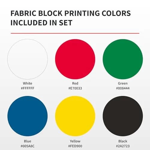 Speedball Premium Block Printing Ink Set - 6 Colors, 1.25 oz Each | Water-Soluble Oil-Based Ink for Fabric & Paper thumbnail 4