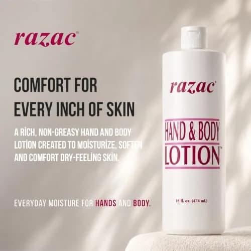 Razac Hand and Body Lotion 16oz | Deep Hydration & Fast Absorption for Sensitive Skin thumbnail 2