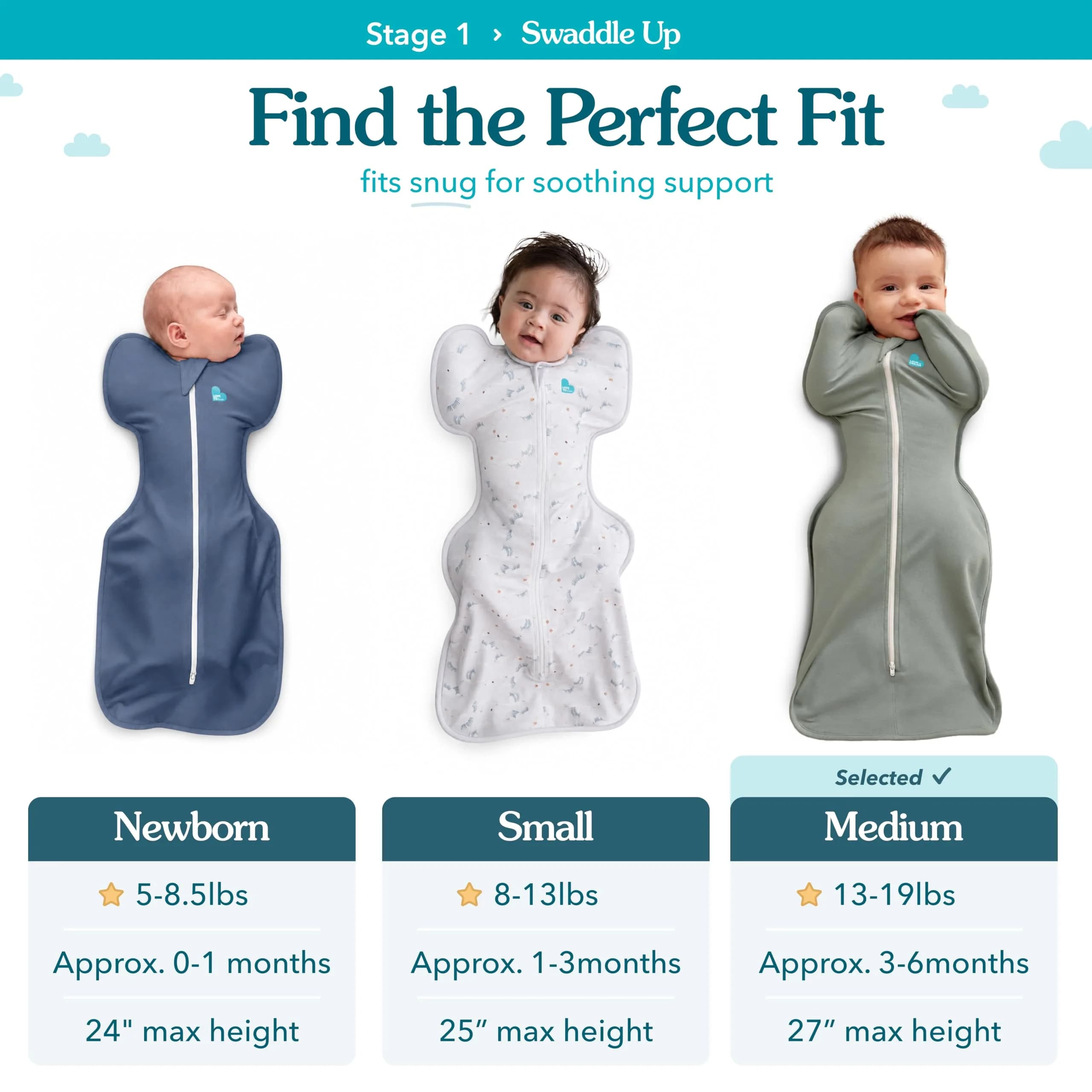 Love to Dream Swaddle Up Organic Baby Sleep Sack | 1.0 TOG, 68cm (27 in), Cream - view 4