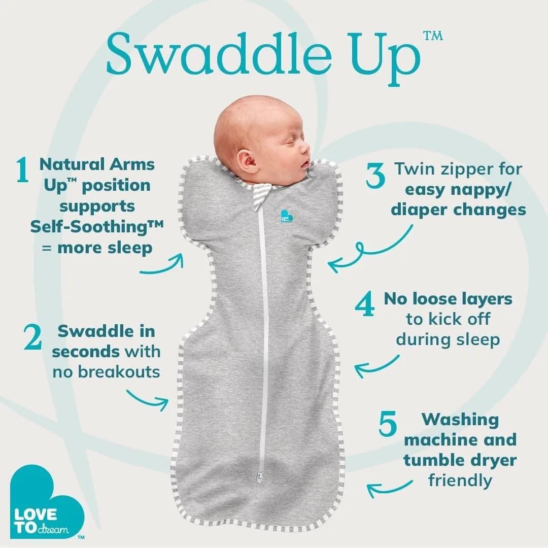 Love to Dream Swaddle Up Organic Baby Sleep Sack | 1.0 TOG, 68cm (27 in), Cream - view 8
