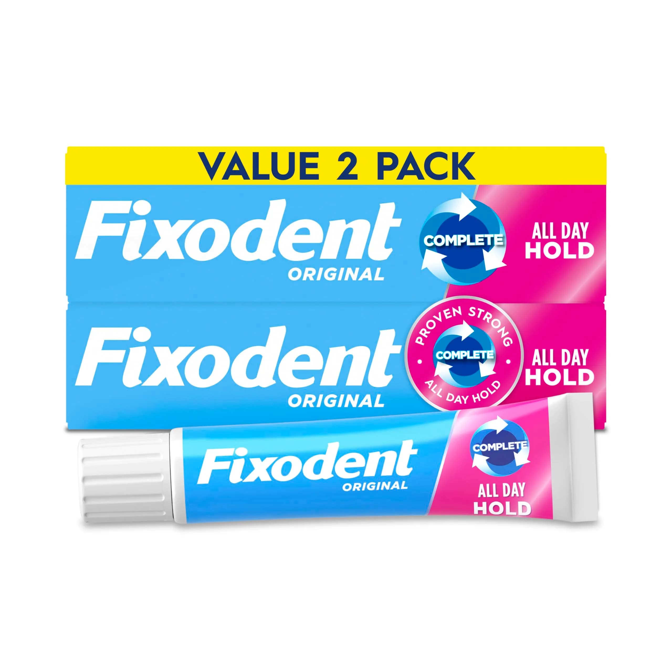 Fixodent Complete Original Denture Adhesive Cream 4.8 oz (142 ml) | Strong All-Day Hold - main product image