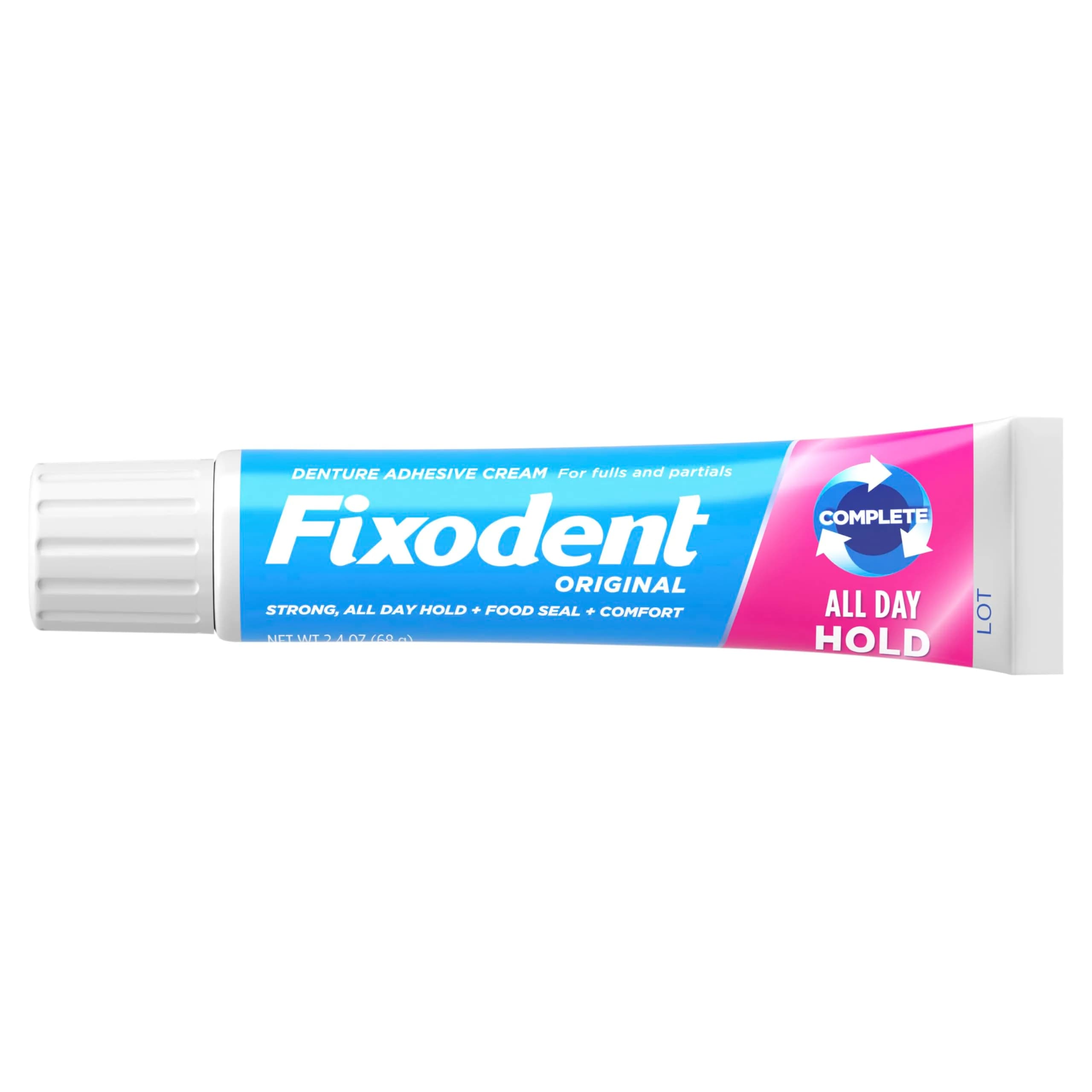 Fixodent Complete Original Denture Adhesive Cream 4.8 oz (142 ml) | Strong All-Day Hold - view 8