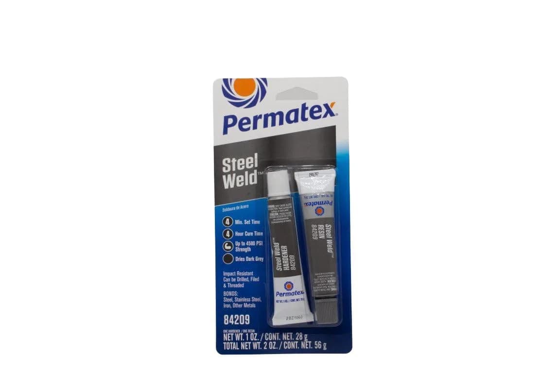 Permatex PermaPoxy 4-Minute Multi-Metal Epoxy - 1 oz Tubes, Pack of 12 | Bonds Metal & Plastic in 4 Mins, 4500 PSI Strength - main product image