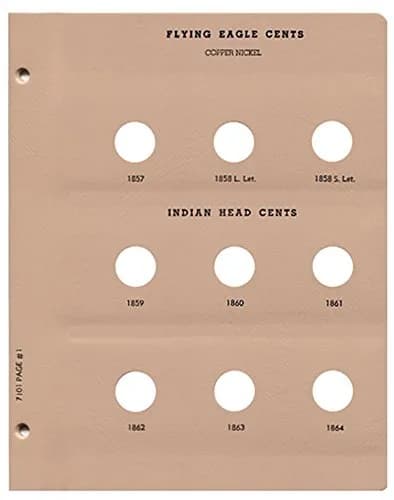 Dansco US Flying Eagle and Indian Head Cent Coin Album 1857-1909 #7101 | Holds 69 Coins thumbnail 1
