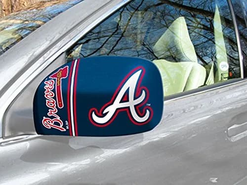 FANMATS MLB Atlanta Braves Mirror Cover Small | Officially Licensed Tailgating Accessory thumbnail 2