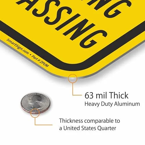 SmartSign 18 x 12 inch Dead End - Private Road, No Soliciting, No Trespassing Metal Sign, 63 mil Laminated Aluminum, Black and Yellow thumbnail 3