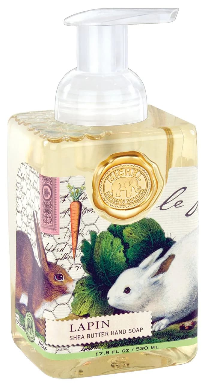 Michel Design Works Lapin Foaming Soap 17.8 Fl Oz | Shea & Aloe Moisturizing Luxury — Floral