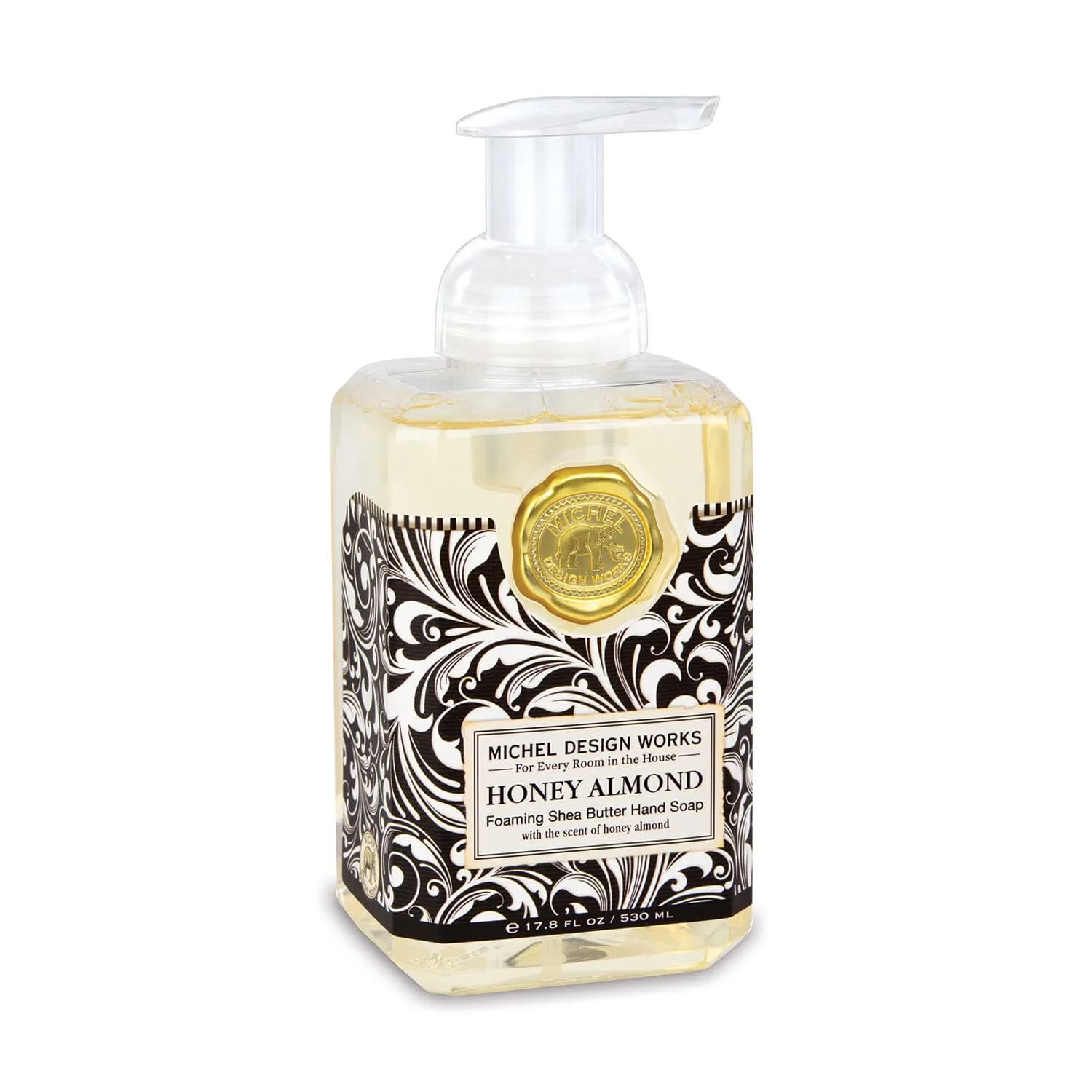 Michel Design Works Foaming Hand Soap Christmastime 530ml (17.8 Fl Oz) | Gentle Cleansing & Moisturizing — Honey Almond