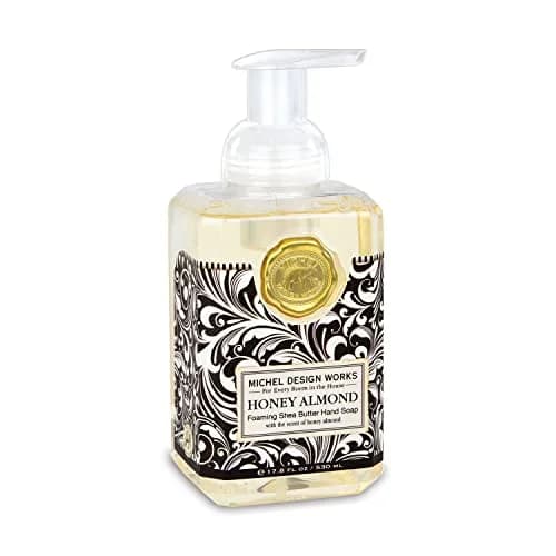 Michel Design Works Honey Almond Foaming Hand Soap with Dispenser 530ml (17.8 Fl Oz) | Gentle Cleansing & Moisturizing thumbnail 1