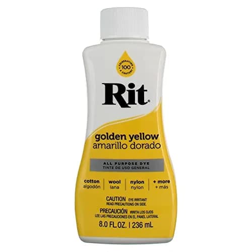 Rit Liquid Fabric Dye, Yellow, 236ml | Suitable for Natural Fibres, Fast & Vibrant thumbnail 1