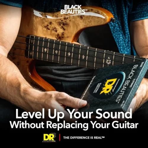 DR Strings Black Beauties Bass Strings Medium-Heavy 45-130 (159g) | K3 Coated Stainless Steel thumbnail 4