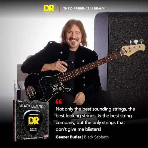 DR Strings Black Beauties Bass Strings Medium-Heavy 45-130 (159g) | K3 Coated Stainless Steel thumbnail 6