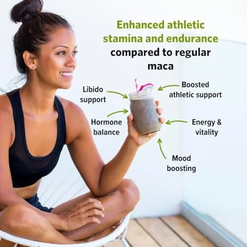 Sunfood Superfoods Red Maca Powder 8 oz | Organic, Vegan, Adaptogen for Energy & Hormonal Balance thumbnail 5